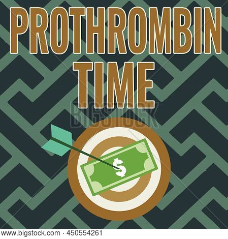 Conceptual Display Prothrombin Time. Word For Evaluate Your Ability To Appropriately Form Blood Clot