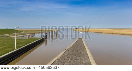 Panorama Of The Dollard Bay In Groningen, Netherlands