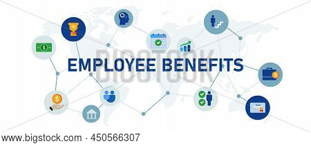 Employee Benefits Icon Illustration Of Employment Compensation From Wages Sallary