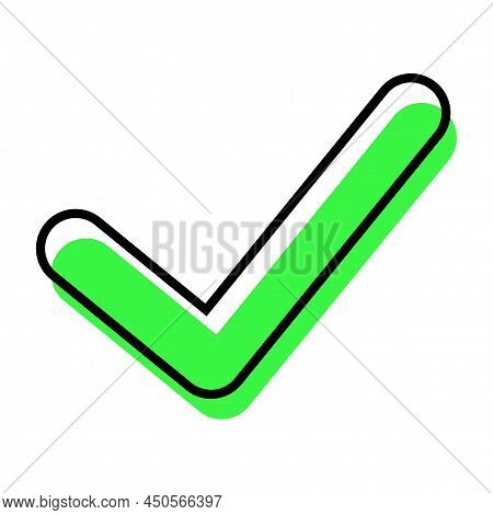 Green Tick. Green Checklist Vector Design. Checkbox Icon. Tick Icon. Vector Illustration. Stock Imag