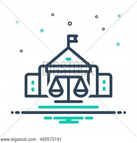 Mix Icon For Courts Authority Balance Courthouse Judgment Licit