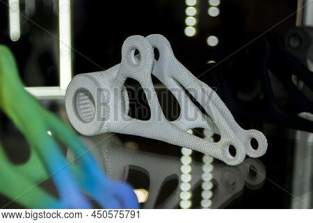 Abstract Object Printed On Powder 3d Printer. Multi Jet Fusion Mjf.