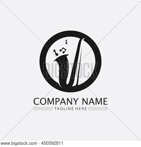 Note Icon Vector Illustration Design Sound Waves, Audio, Equalizer, Abstract, Head Set Logo Vector I