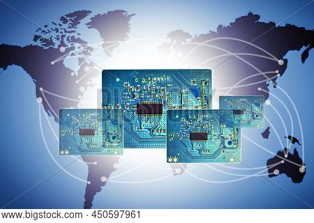 Supply, Production Of Electronics Microchip, Motheboard, Cpu In The World.