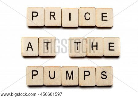 Concept On The War In Ukraine Showing A Sign Reading Price At The Pumps