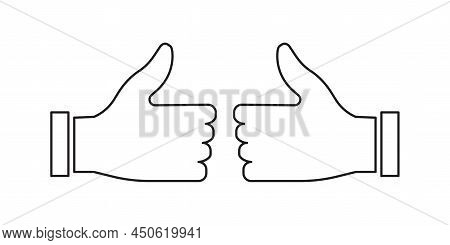 Flat Likes. Social Media Flat Icon. Thumb Up Like Icon. Finger Gesture. Vector Illustration. Stock I