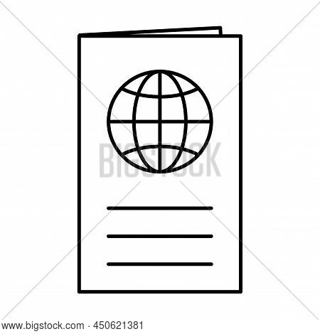 Passport Cover Blank Icon. Vector Illustration. Stock Image.