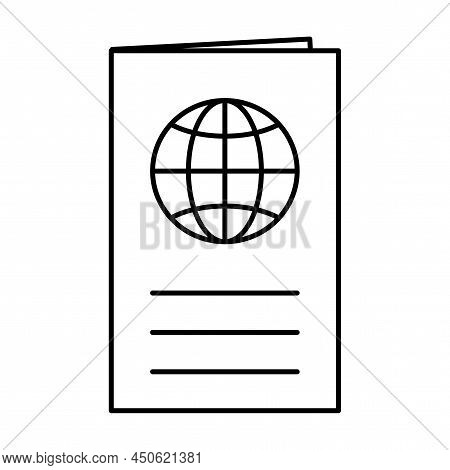 Passport Cover Blank Icon. Vector Illustration. Stock Image.