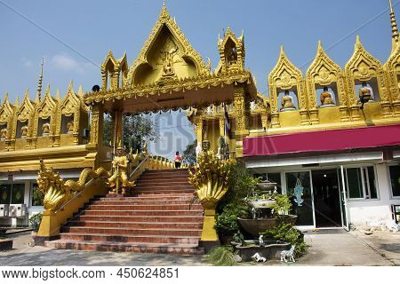 Ancient Architecture Antique Building Ubosot Church Of Wat Chaiyasitthawat Buddhist Temple For Thai