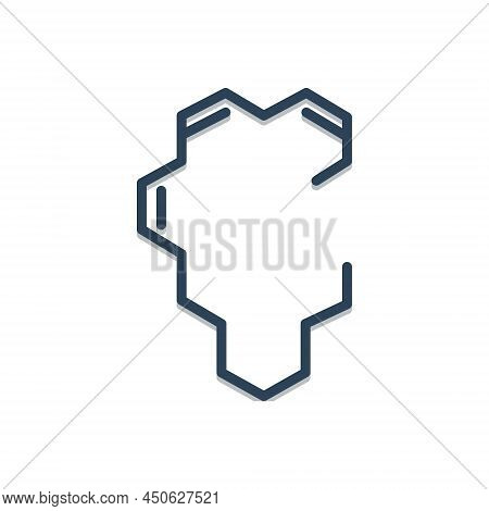 Color Illustration Icon For Epa Chemical-structure Eicosapentaenoic-acid Molecular Structure