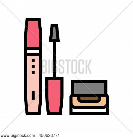 Eyebrow Gel Color Icon Vector. Eyebrow Gel Sign. Isolated Symbol Illustration
