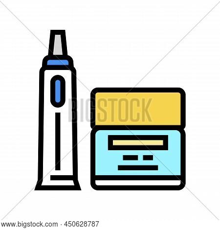 Mattifying Cream Color Icon Vector. Mattifying Cream Sign. Isolated Symbol Illustration