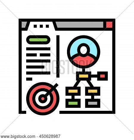 Customer Analytics Report Color Icon Vector. Customer Analytics Report Sign. Isolated Symbol Illustr