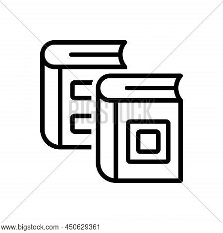 Black Line Icon For Ref Referee Book Guideline Testimony