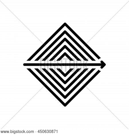 Black Line Icon For Usually Ordinarily Normally Generally Standardly Commonly