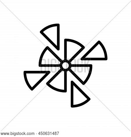 Black Line Icon For Piece Slice Portion Part Division Segment Section