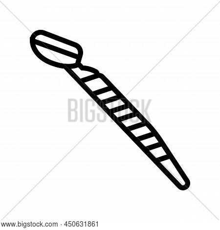 Facial Razor Eyebrow Line Icon Vector. Facial Razor Eyebrow Sign. Isolated Contour Symbol Black Illu