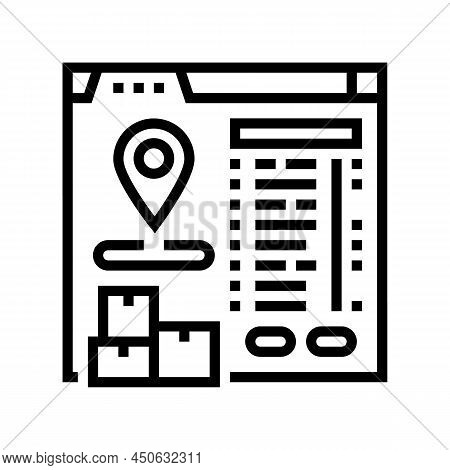 Inventory Movement Pending Report Line Icon Vector. Inventory Movement Pending Report Sign. Isolated