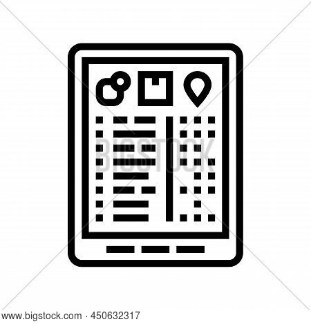 Item List Report Line Icon Vector. Item List Report Sign. Isolated Contour Symbol Black Illustration