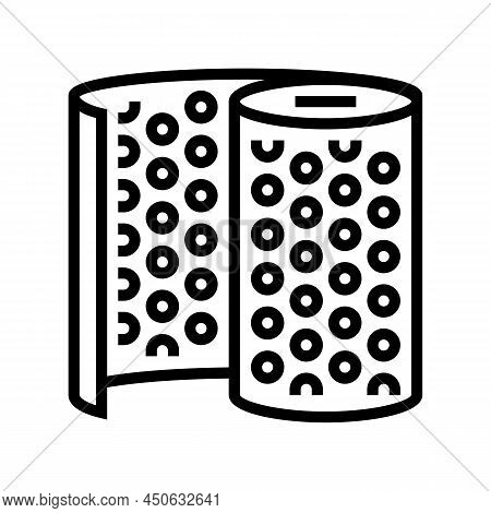 Bubble Wrap Plastic Line Icon Vector. Bubble Wrap Plastic Sign. Isolated Contour Symbol Black Illust