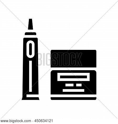 Mattifying Cream Glyph Icon Vector. Mattifying Cream Sign. Isolated Contour Symbol Black Illustratio