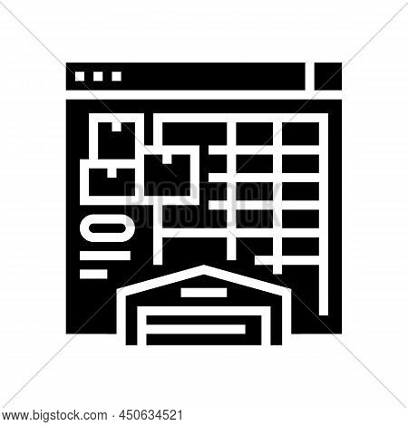 Inventory Value Report Glyph Icon Vector. Inventory Value Report Sign. Isolated Contour Symbol Black