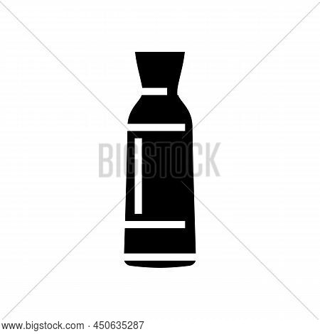 Carafe Glass Glyph Icon Vector. Carafe Glass Sign. Isolated Contour Symbol Black Illustration