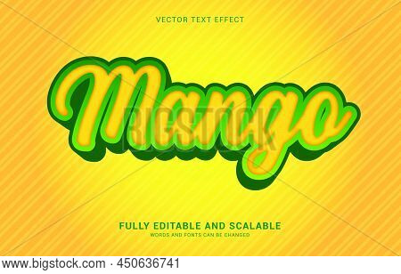 Editable Text Effect, Mango Style Can Be Use To Make Title