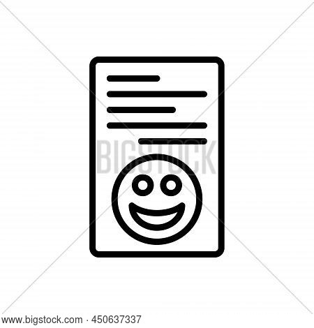 Black Line Icon For Testimonials Grateful Beholden Feedback Review Testament Reference Good-authorit