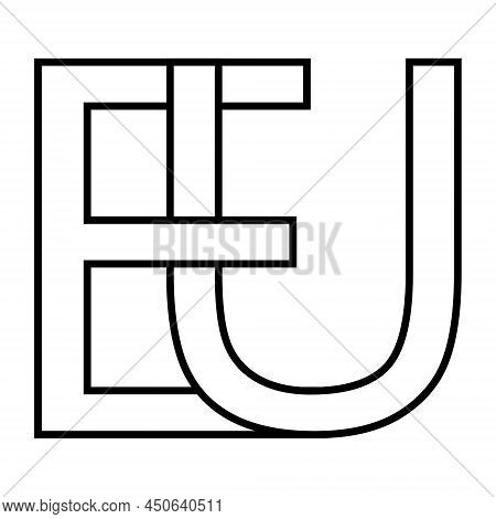 Logo Sign Eu Ue Icon Europe, European Union Interlaced Letters E T