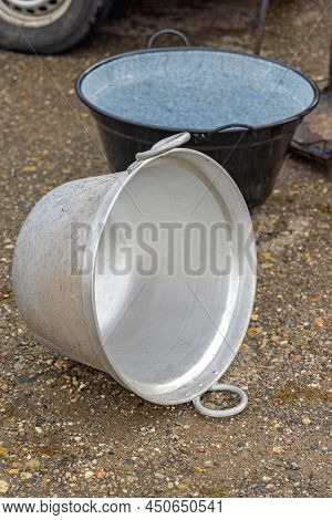 Large Aluminium Metal Cooking Cauldron Pots With Handles