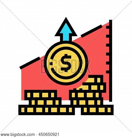 Inflation Finance Color Icon Vector. Inflation Finance Sign. Isolated Symbol Illustration