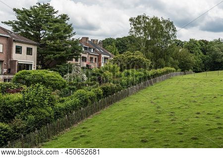 Uccle, Brussels - Belgium - 06 14 2019 - View Over The Green Meadows  And Trees Of The Vronerode - F