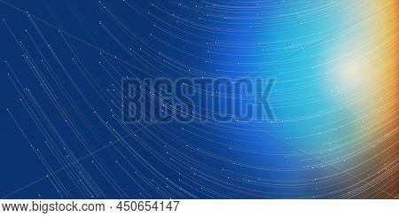 Colorful Curving,flowing Energy Lines, Moving Particles Pattern In Bright Sunlit Space-modern Style 