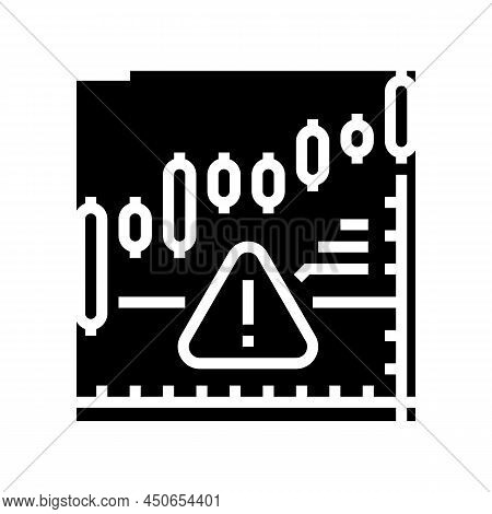 Stagflation Online Market Glyph Icon Vector. Stagflation Online Market Sign. Isolated Contour Symbol