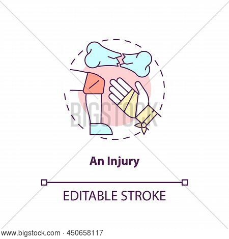 Injury Concept Icon. Joint Disorders Cause Abstract Idea Thin Line Illustration. Osteoarthritis Risk