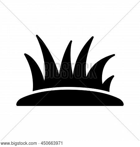 Lawn Grass Vector Isolated Glyph Icon. Gazon Sign. Graph Symbol For Agriculture, Garden And Plants W