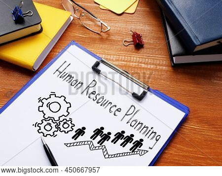 Human Resource Planning Hrp Is Shown On A Business Photo Using The Text
