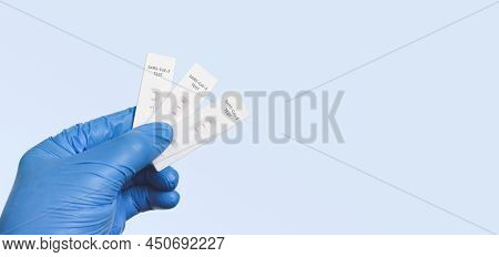 The Doctor Showing Covid-19 Positive Test Result With Sars Cov-2 Rapid Antigen Test Kit (atk), Isola