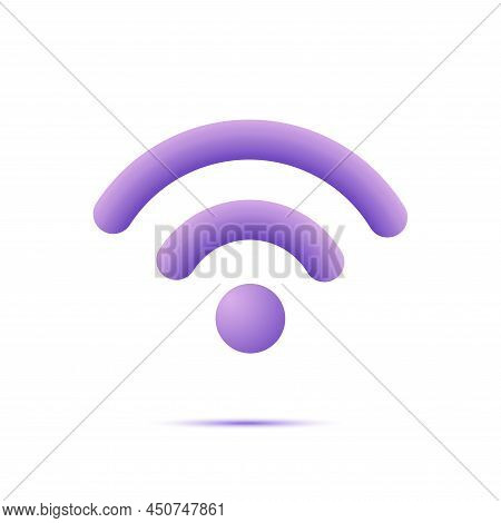 3D Wifi Cartoon Style Signal Sign And Network Signal. Vector