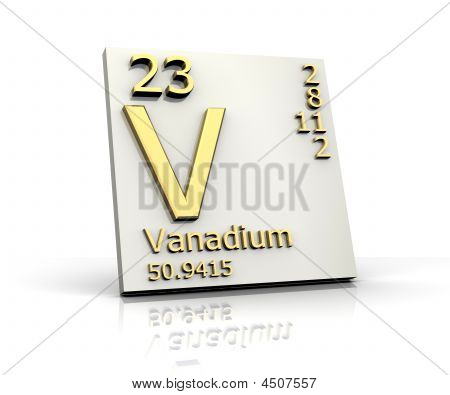 Vanadium forme classification périodique des éléments