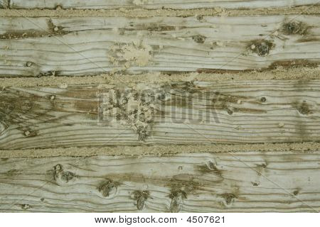 Tavola di legno sulla spiaggia