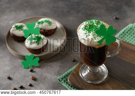 Irish Coffee And Cupcakes For St Patricks Day.