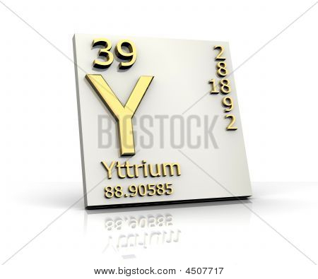 Yttrium lomakkeen alkuaineiden jaksollisen