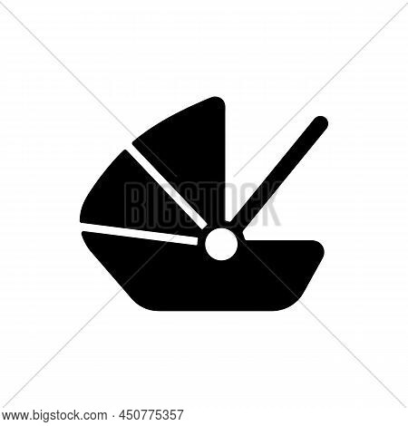 Carrycot Baby Vector Isolated Glyph Icon. Graph Symbol For Children And Newborn Babies Web Site And 