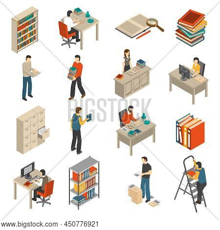 Historical Documents Manuscripts And Publications Storage Library Archive Catalog Helves Isometric I