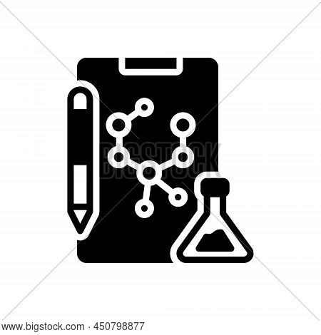 Black Solid Icon For Formula Science Atom Forensis Laboratory Experiment Helix Research Beaker