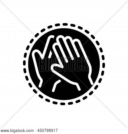 Black Solid Icon For Appreciate Panegyrize Belaud Clapping Applause Cheerful Plaudit