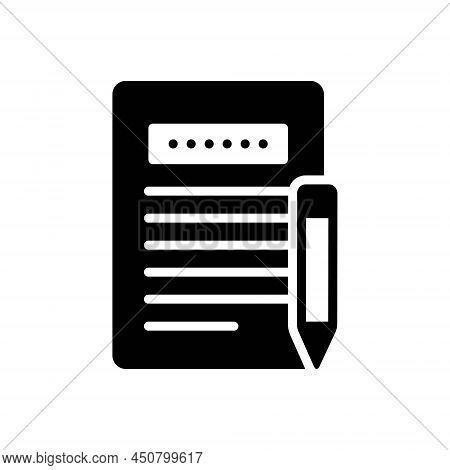 Black Solid Icon For Clause Section Paragraph Article Passage Edite