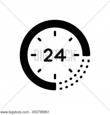 Black Solid Icon For Hrs Duration Accessibility Efficacy Time Deodorant
